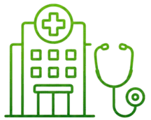 Ícone de clínicas e consultórios